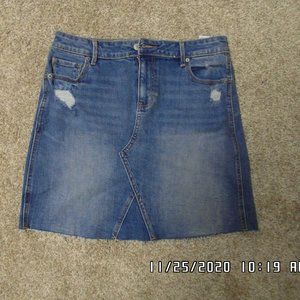 High-waisted Blue Jean Skirt